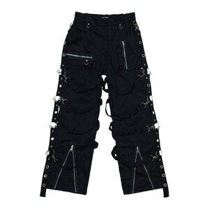 NEW ACDC RAG - Punk Revival 1033 Black Belt Bondage Pants